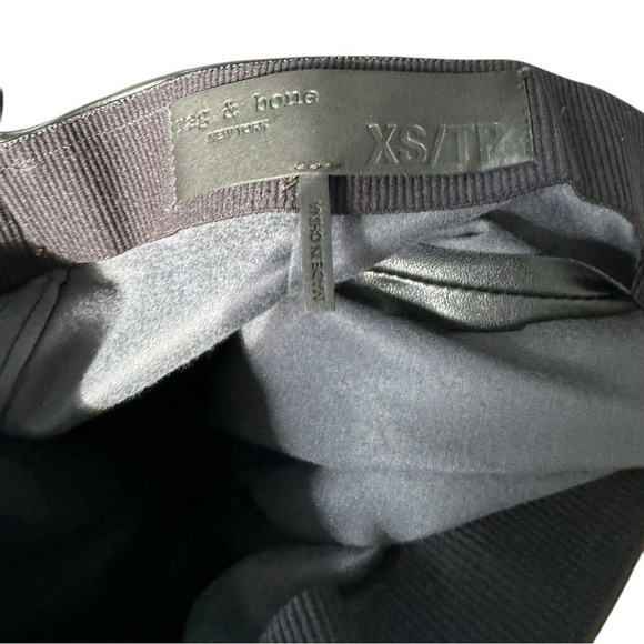 rag & bone Skinny Leg Nina Faux Leather Black Pants High Waist XS - Picture 11 of 15